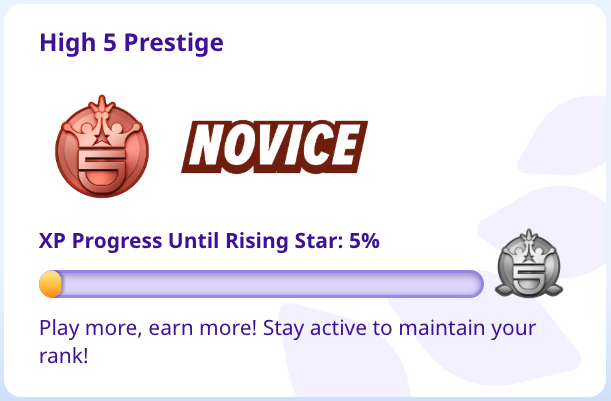 High 5 Prestige loyalty program